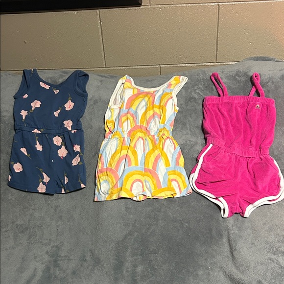 Tea and Gap Girls Rompers - lot of 3 - Picture 1 of 7
